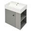 Meuble-lavabo flottant moderne 21,6 po avec lavabo en céramique
