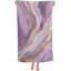 Serviette de plage en microfibre de luxe à texture marbrée et mauve vibrante dorée pour homme, serviette moelleuse surdimensionnée pour les voyages à la plage et les loisirs d'été 30 x 63 po
