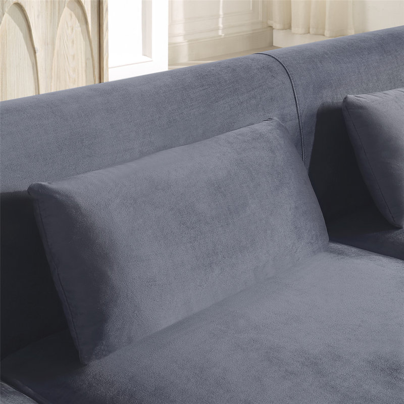 Barcaldine Velvet Loveseat, Gray Velvet