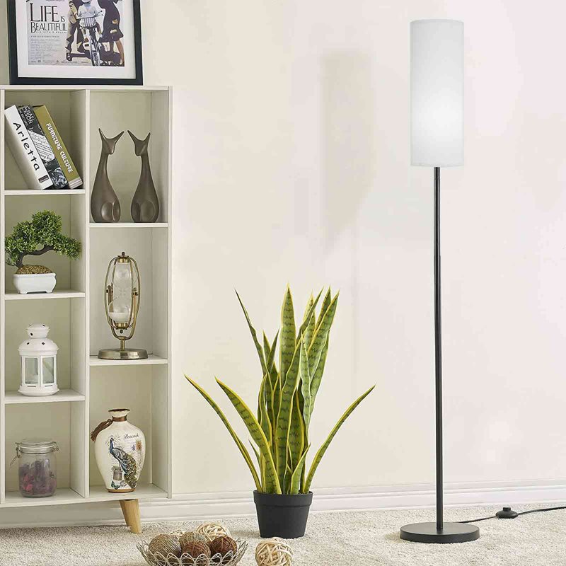 70'' Matte Traditional Floor Lamp Linen Lamp Shade For Living Room Office Reading