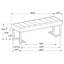 Banc rembourré capitonné Mira Vanilla Boucle