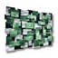 Viridian Glass And Metal Wall Sculpture