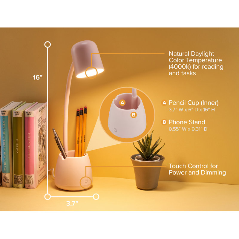 Darkash Desk Lamp, Pink