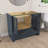 Solid Wood 42" Single Bathroom Vanity Base Only In Navy Blue