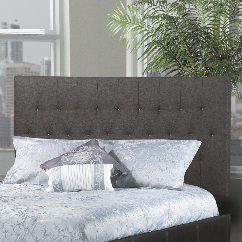 Tête de lit tapissier Davis, Grand, Lin - denim