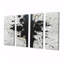 Apparition, art mural abstrait noir et blanc - 4 pièces-1636491083