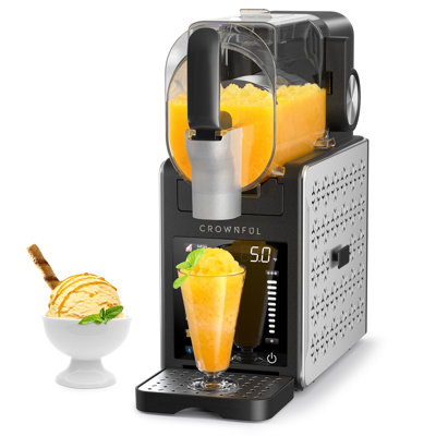 Machine à glaçons Crownful Slushie - Pas besoin de glaçons et machine à crème glacée, 6 programmes préréglés, nettoyage automatique, pour margaritas, frappes, milkshakes (101 oz)