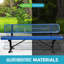 Banc en acier bleu de 6 pi avec, conçu pour l'endurance, des sièges confortables, s'adaptant à différents espaces, 23,2 po de largeur, 86 lb de longévité, détente, espaces, 72 profondeur,