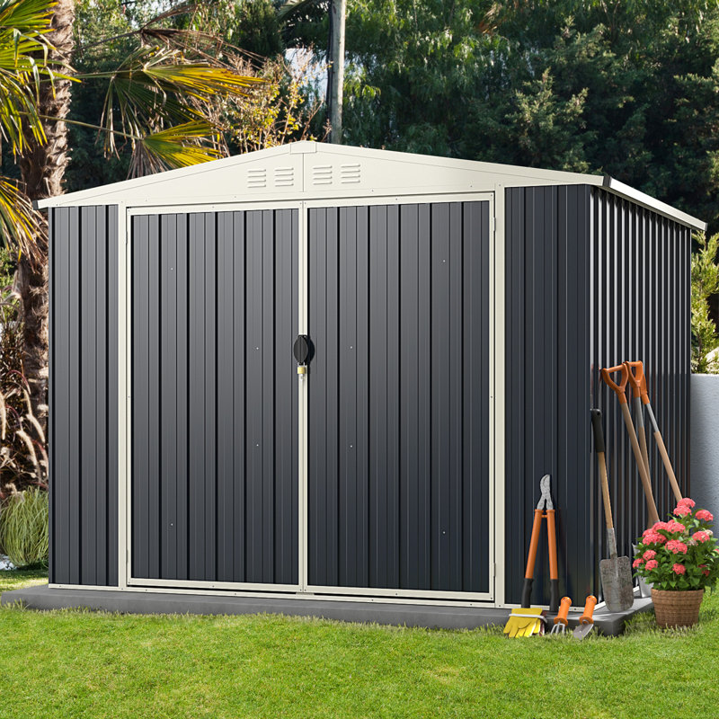 8 X 6 Ft Metal Outdoor Storage Shed Snap-On Structures