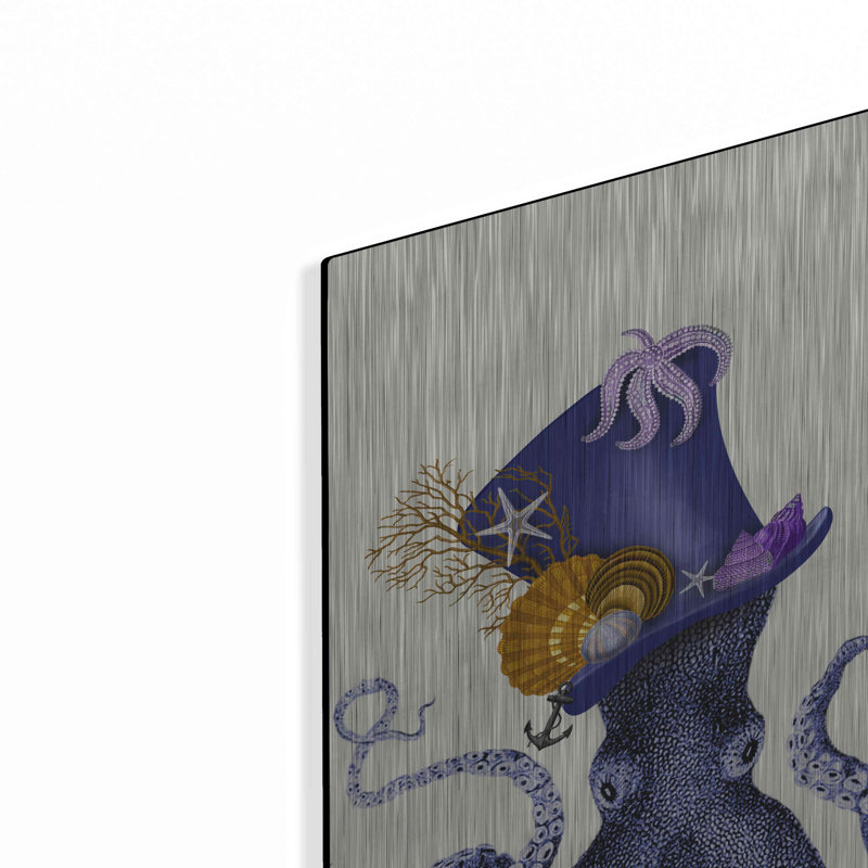 " Octopus Nautical Hat " by Fab Funky, 12" W x 16" H