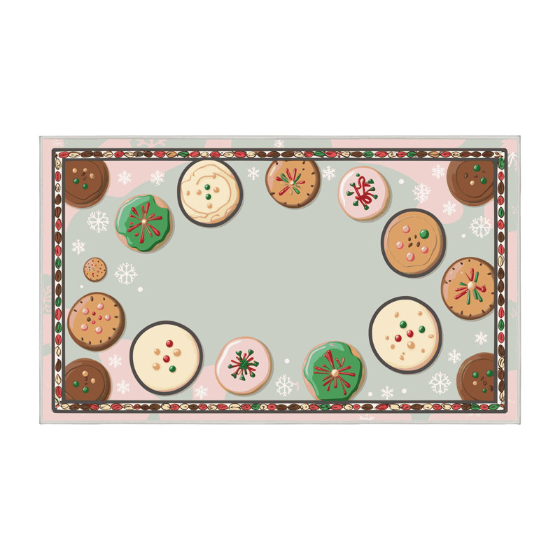 Tapis de fête des six biscuits lavables Ginza, Tapis de couloir 2 pi x 4 pi