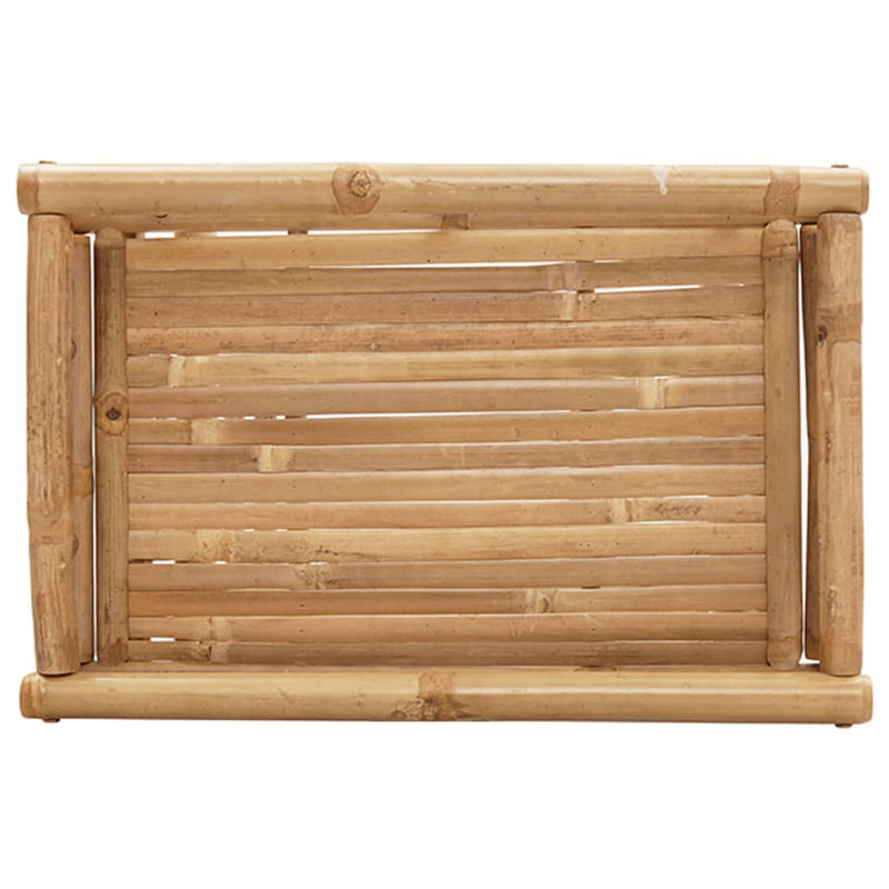 Natural Bamboo Folding Tray Table for Indoor/Outdoor Use