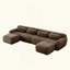 Canapé en forme de U sans os, fond en éponge haute densité 32D, conception antidérapante, aucun assemblage requis, conception ergonomique, emballage sous vide à combinaison complète, pour les salons, les études-121068986