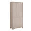 Jodie 31" Bookcase Cabinet In Whitewashed Oak (6-Shelf)