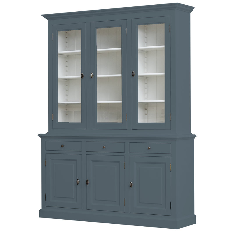 Berardina Display Cabinet, Blue Grey