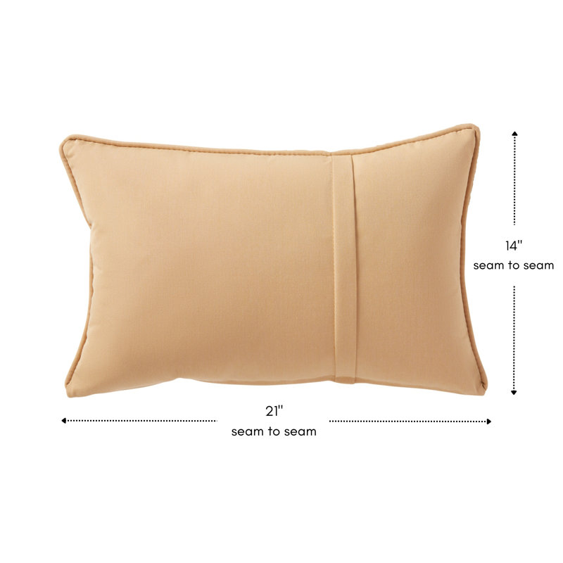 Sunbrella Rectangle Throw Pillow, Canvas Wheat