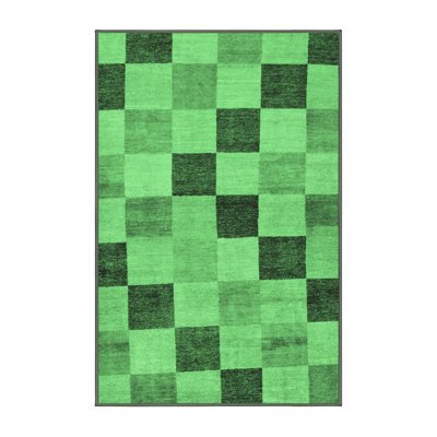 Washable Checkered Indoor Rug