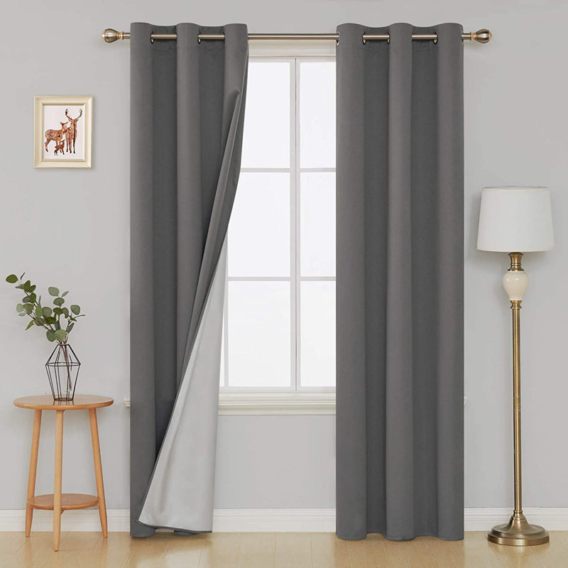 Centerview Blackout Curtains / Drapes Pair, 42" W x 84" L, Light Gray