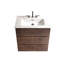 Walnut Bathroom Vanity With Sink. Enlarged Storage, Silent Function. Ergonomic Handle- Outlook. White Basin. Pre-Assembled Sink . Copious Inner Space, Running. Appearance.-1519125634