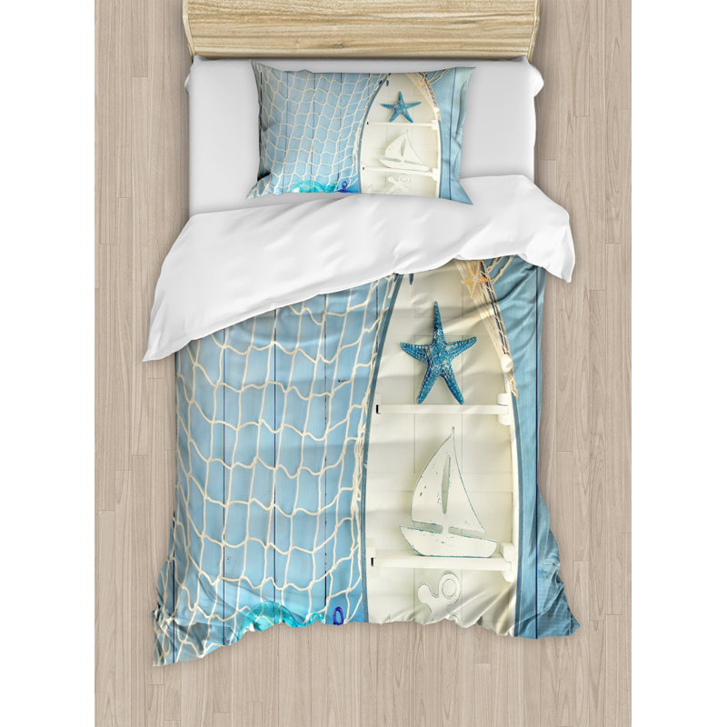 Coastal Polyester Duvet Cover, Twin