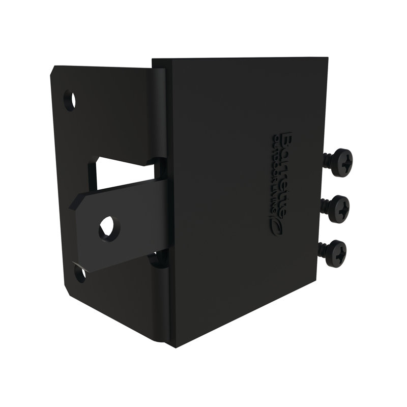 Black Steel Self-Closing Gate Stop for Fencing