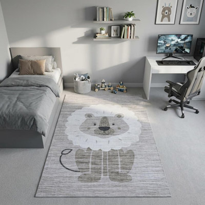 Tapis 7 'x 10' beige et gris juvénile
