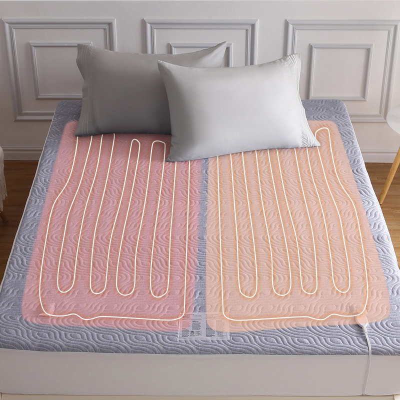 Surmatelas chauffant, surmatelas électrique à couche d'air, 5 réglages de chaleur, minuterie d'arrêt automatique, poche profonde de 18 pouces, chauffe-lit
