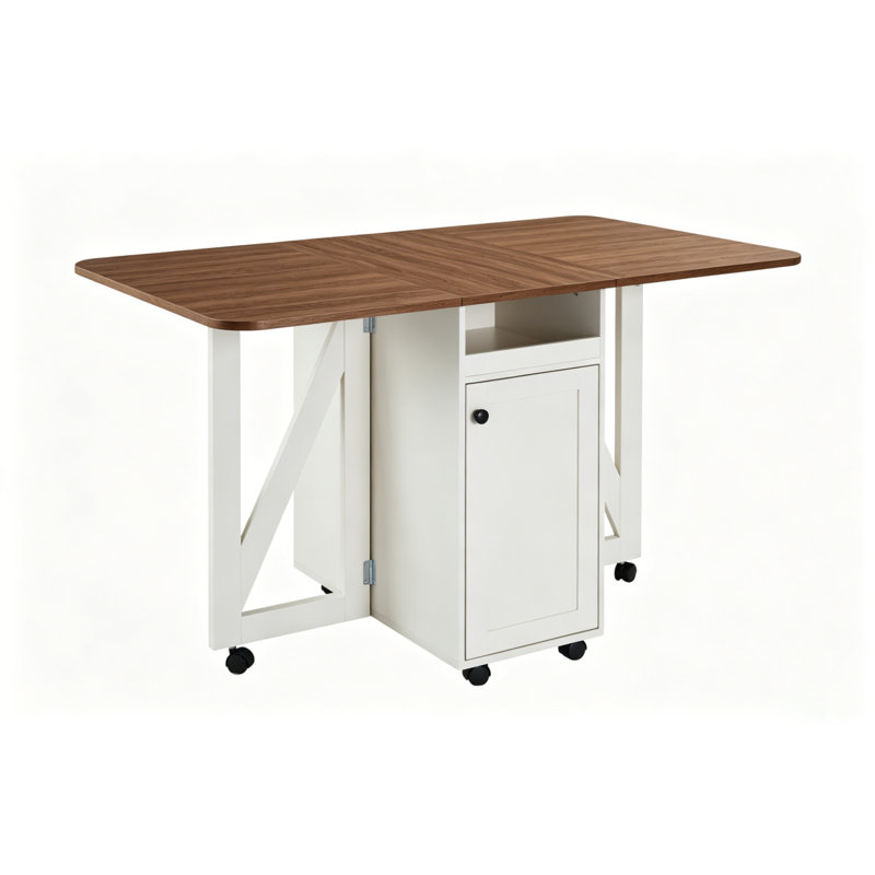 Foldable dining table, Brown / Beige