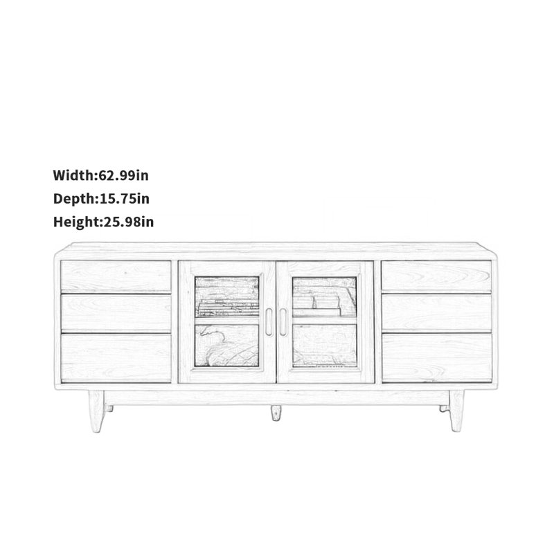 Creative Solid Wood TV Stand
