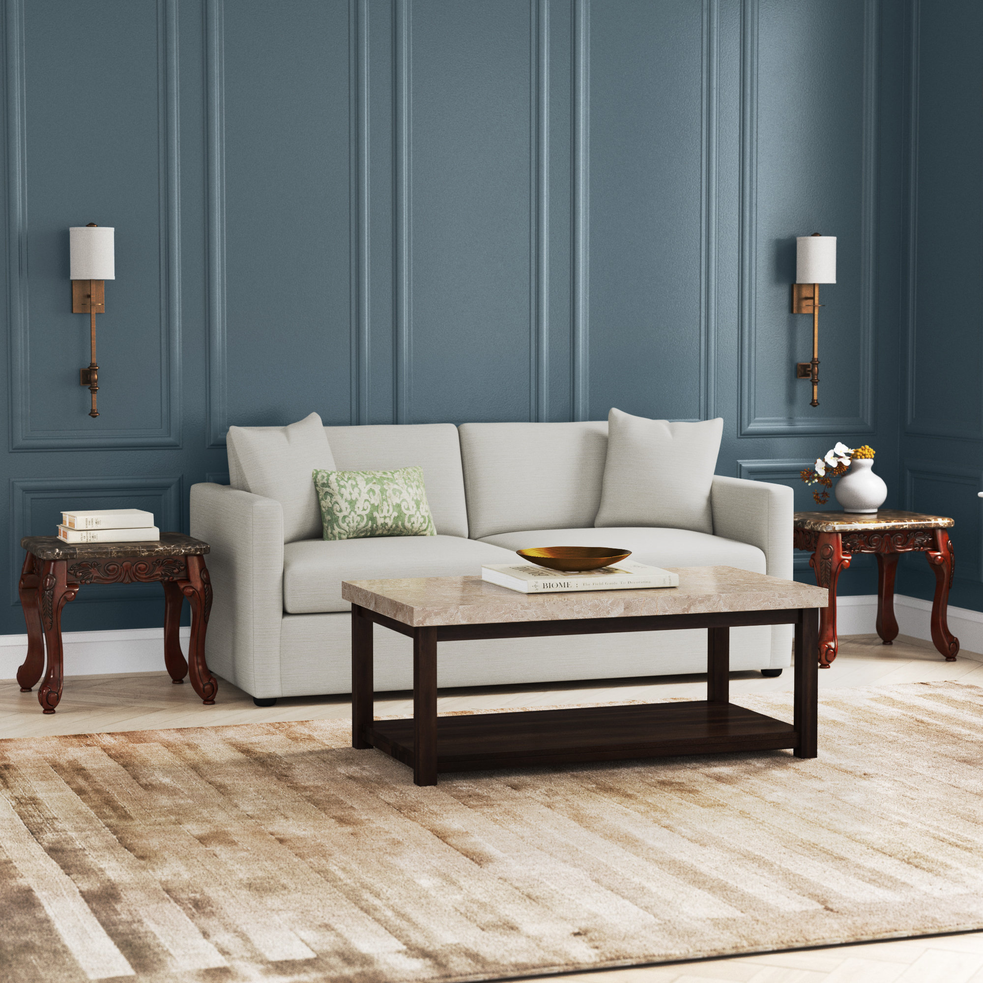 Claiborne Marble Top Coffee Table