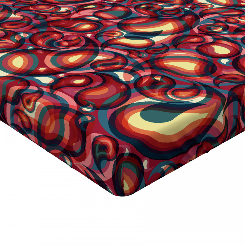 Microfiber Paisley Fitted Sheet, Full Fitted Sheet