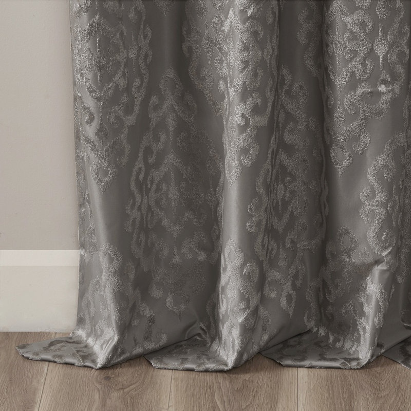 Aranjit Single Curtain Panel, Charcoal