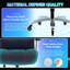 Fauteuil de direction robuste pour les grands et grands 500 lb - Dossier haut ergonomique avec soutien lombaire réglable, siège en tissu extra large, accoudoirs rabattables en 2d et roulettes en caoutchouc silencieuses