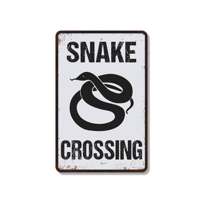 Snake Crossing (2 Pack) 8 Inch x 12 Inch Plastic Sign