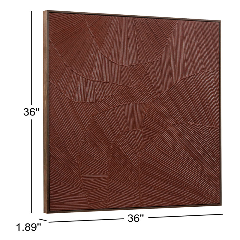 Flutter Painting by Moe's Home Collection, Maroon