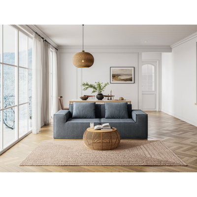 2 lits en mousse grise, style bloc de tofu convertible, velours côtelé lavable amovible, grande profondeur d'assise, comprimé pour la vie avec la chambre à coucher