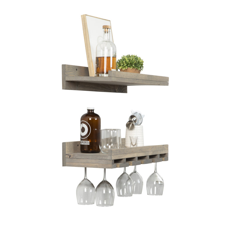 Boilleau Wine Glass Rack, Grey, 4.25" H x 20" W x 10" D