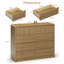 Commode moderne à 9 tiroirs, commode de chambre à coucher avec armoire de rangement, meuble télé l 50 po pour le salon, dispositifs anti-basculement et assemblage facile-752525484