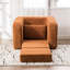 Lit simple convertible orange avec rembourrage en mousse haute densité, accoudoirs et, pour la chambre à coucher, lit antidérapant et antidérapant, mousse, appartement