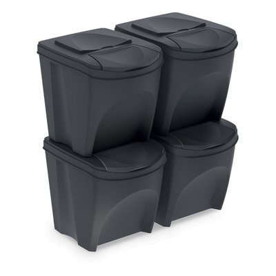Plastic Manual Lift Kitchen Trash Can - 100L