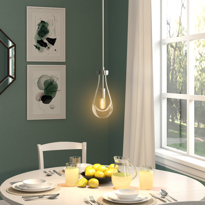 Ginsburg 1 - Light Teardrop Pendant, Brushed Nickel