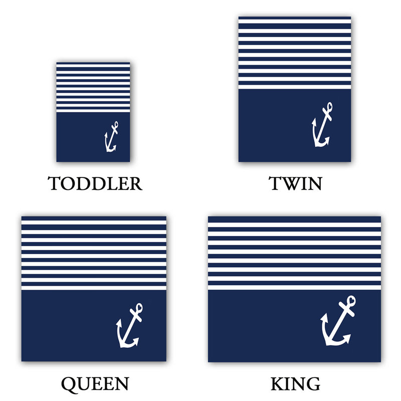 Polyester Duvet Cover, 1 King Duvet Cover + 2 King Shams, Navy/Blue