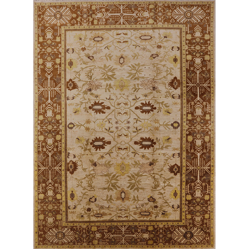 Tapis oriental beige / brun Turaco, Rectangle 8 pi x 12 pi