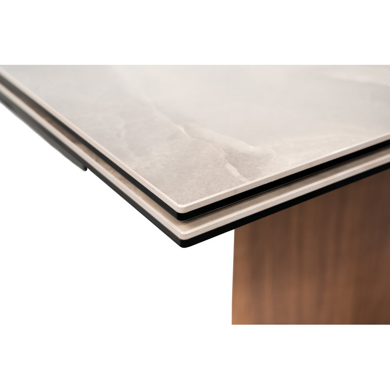 Brynt Extendable Solid Wood Base Dining Table