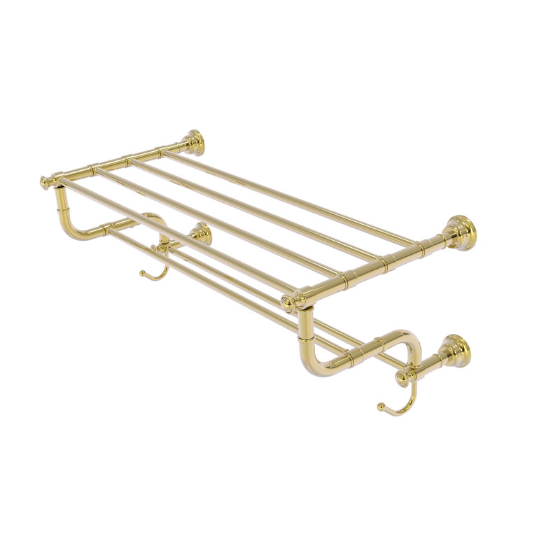 Porte-serviettes mural Freyja, Laiton non laqué, P 12,5 po x l 38 po x H 10,6 po