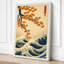 Blossoms and Waves Japandi - Wrapped Canvas-605291512-605291515
