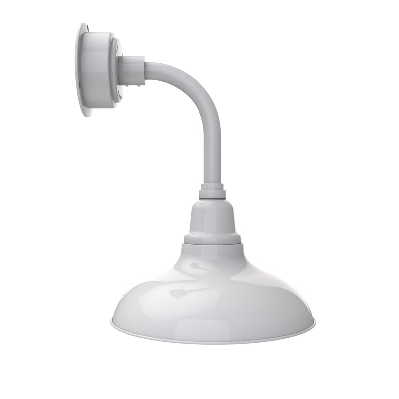 Luminaire de grange à del 1 lumière del Idella, Blanc, H 18 po x l 12 po x P 14 po