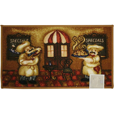 Gabar No Pattern And Not Solid Colour Polyester Non-Skid Kitchen Mat