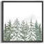 Hiver neige recouverte de pin, forêt rustique enneigée, décor de vacances sur toile encadrée-107118515-107118516