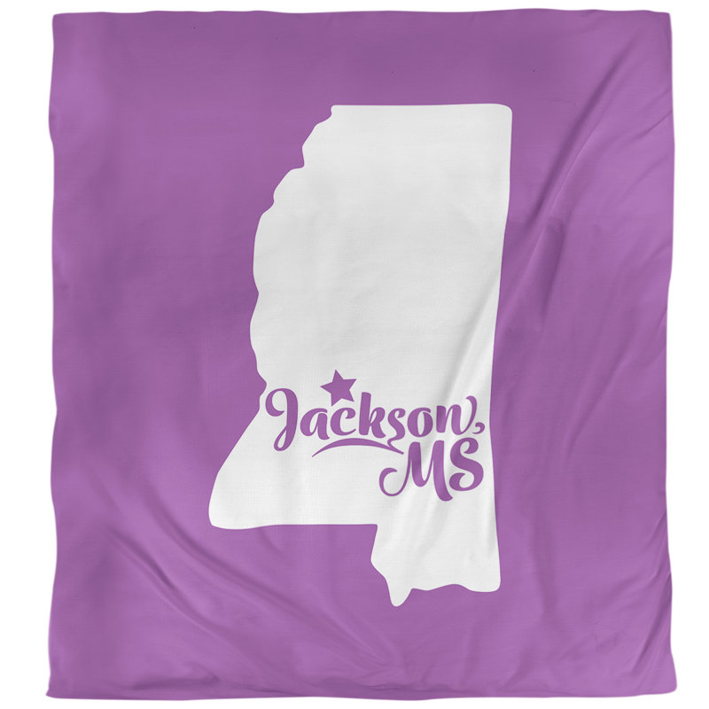 Housse de couette simple jackson Mississippi, Housse de couette simple TG, Violet, Microfibre